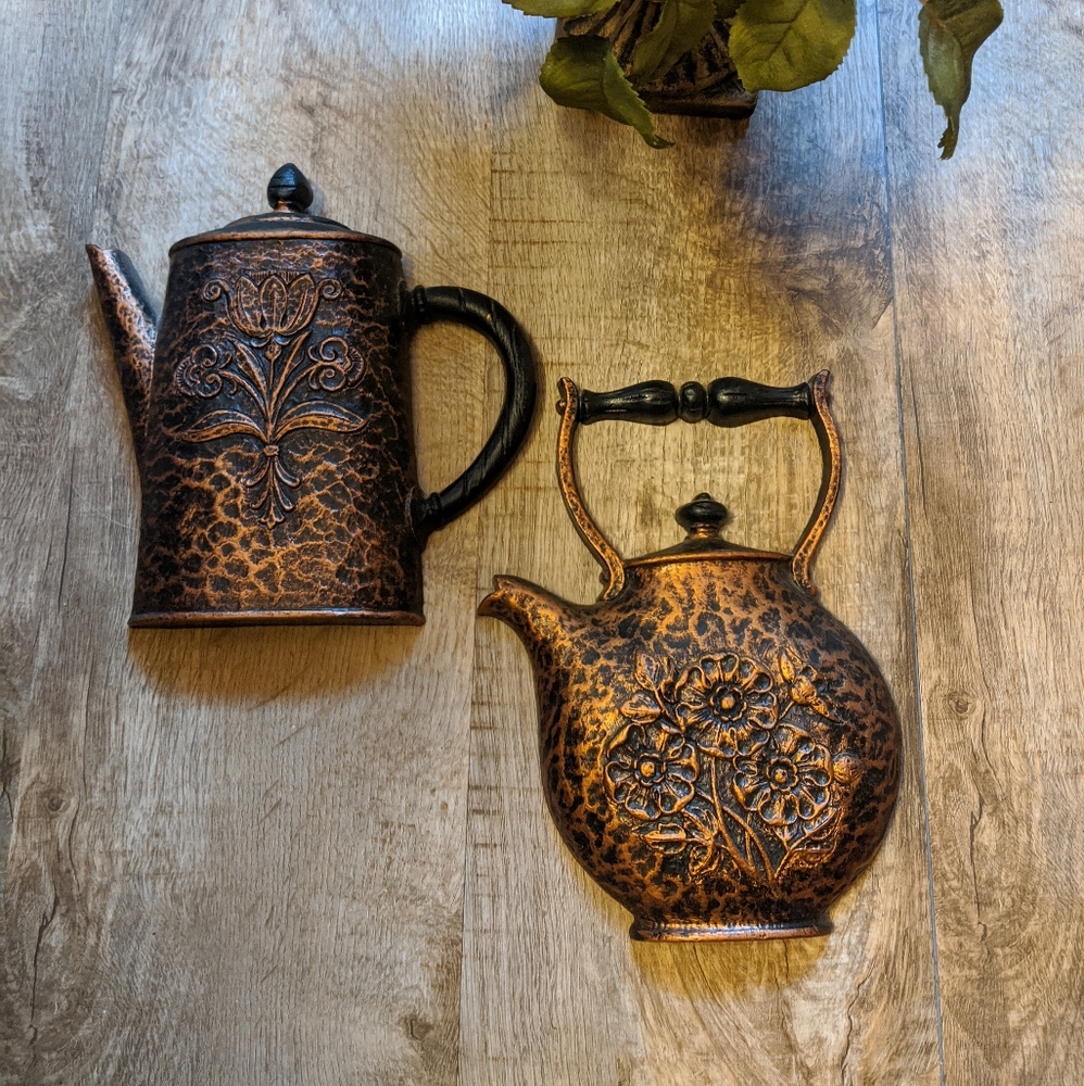 Vintage Wall Coffee Tea Farmhouse Decor Accent1982